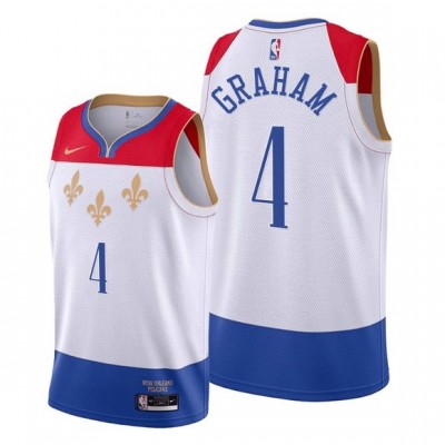 Nike New Orleans Pelicans #4 Devonte' Graham White Youth NBA Swingman 2020-21 City Edition Jersey